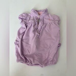 Ralph Lauren Purple Bubble Onesie with Ruffle Details 6M